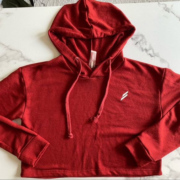 DOYOUEVEN Freedom Cropped Boxy Hoodie Earth Red XS - Picture 4 of 11